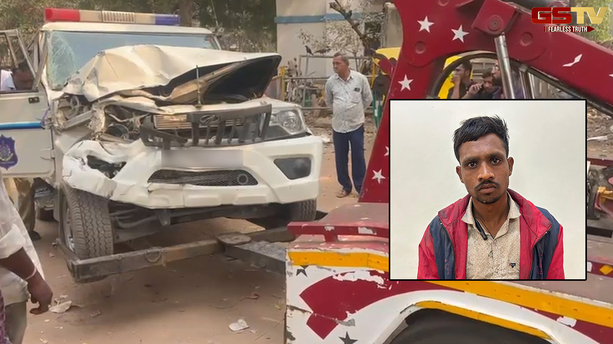 અમદાવાદમાં હિટ એન્ડ રન: બેફામ ટ્રક ચાલકે PIની ગાડીને અડફેટે લીધી, ડ્રાઈવરની થઈ ધરપકડ