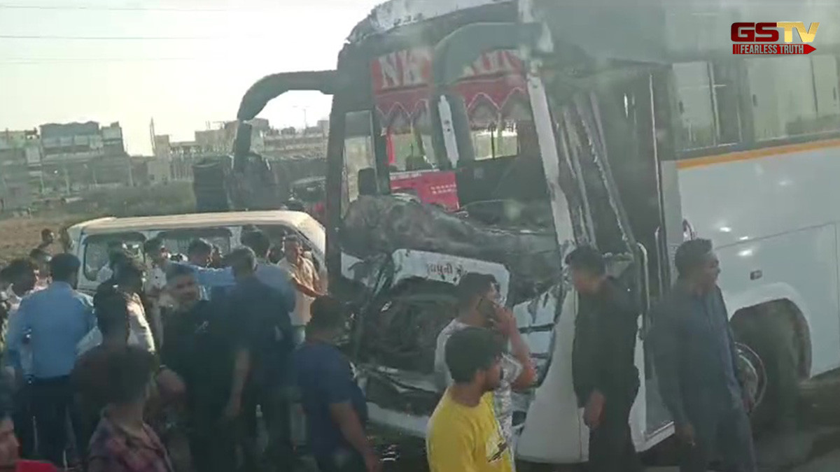 VIDEO: દહેજમાં બસ, ટેમ્પો અને કાર વચ્ચે ટ્રિપલ અકસ્માતમાં એકનું ઘટનાસ્થળે મોત