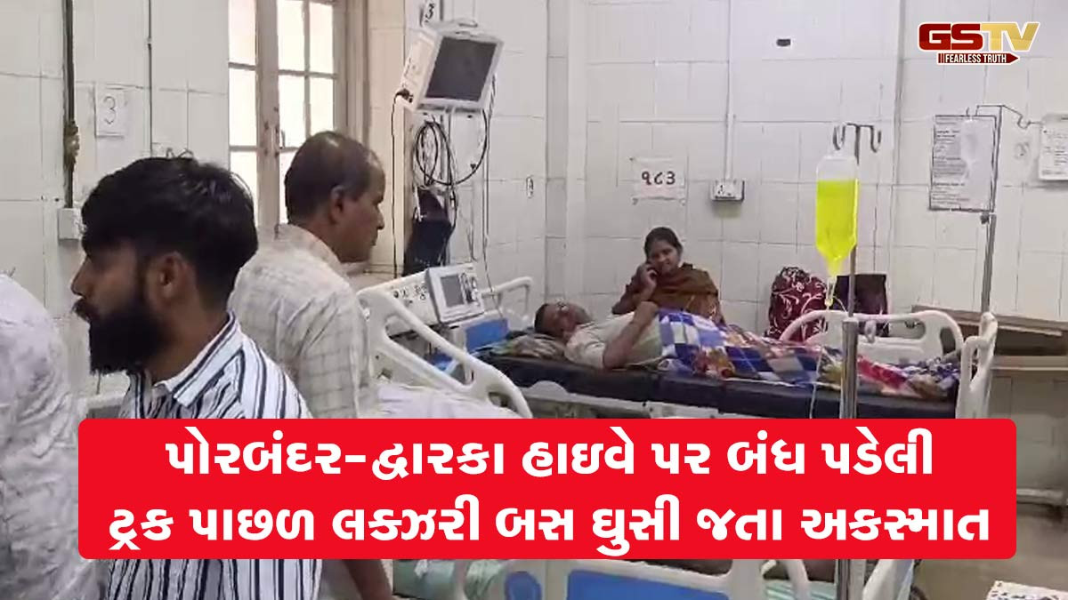 પોરબંદર-દ્વારકા હાઇવે પર કર્ણાટકની બસને નડ્યો અકસ્માત, બે લોકોના મોત, 7ને ઇજા
