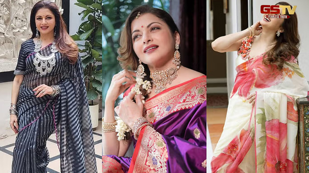 Saree For Wedding: 56 વર્ષની ભાગ્યશ્રી સાડીમાં લાગે છે સૌથી સુંદર, આ લુકમાંથી તમે પણ લઈ શકો છો આઈડિયા