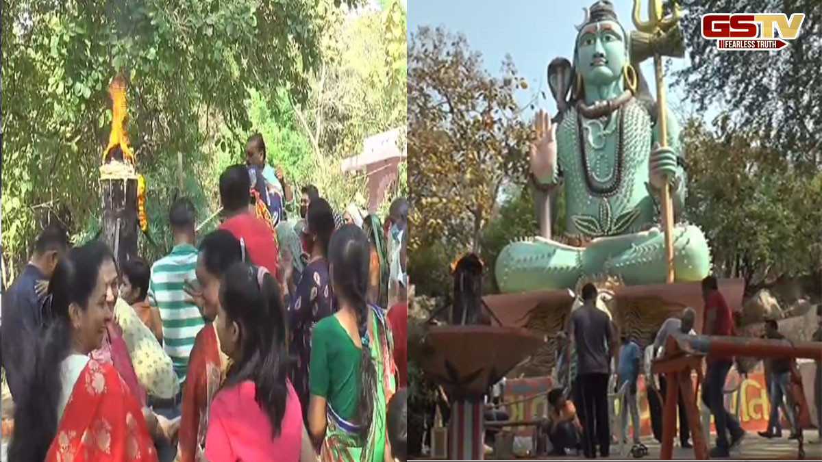 શિવરાત્રિએ હિંમતનગરમાં 21 ફૂટ ઊંચી શિવજીની પ્રતિમાને સવા મણ રૂથી દીવો પ્રગટાવાયો
