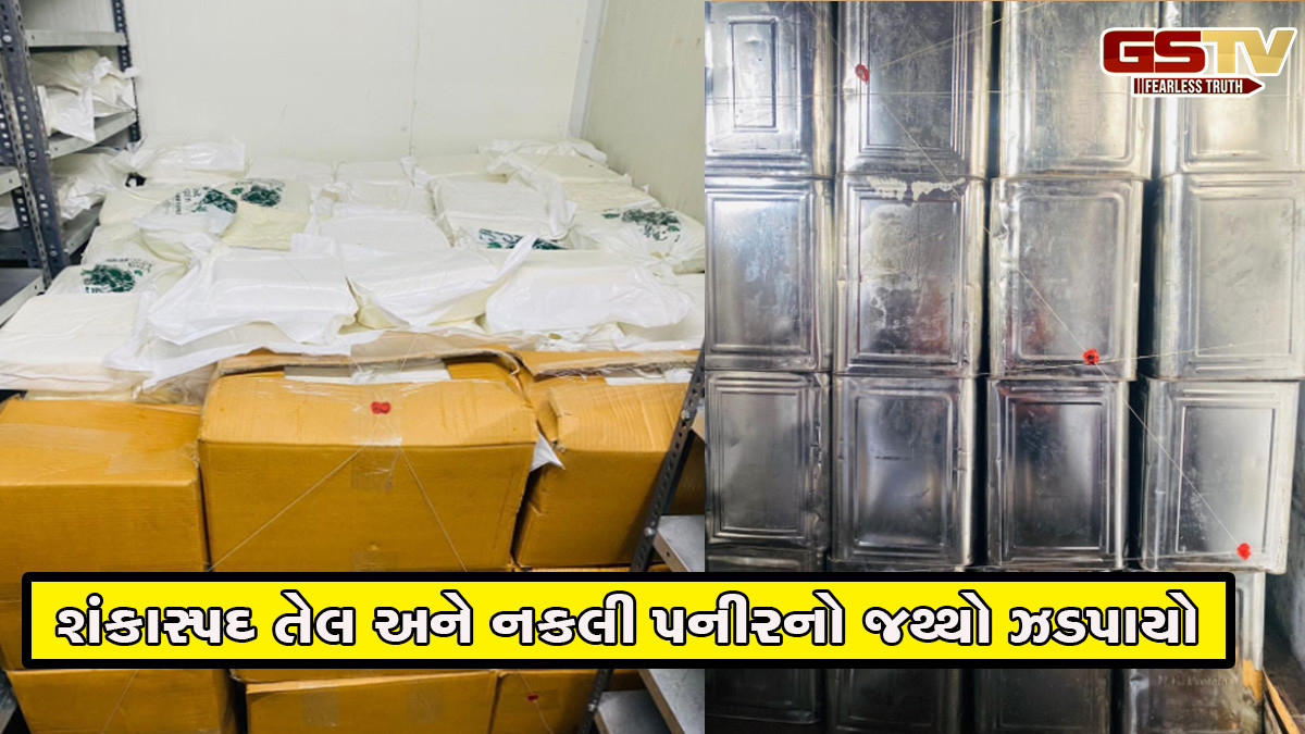 મહેસાણા અને કડીમાંથી શંકાસ્પદ તેલ અને નકલી પનીરનો જથ્થો ઝડપાયો, લાખોની કિંમતનો અખાદ્ય પદાર્થ જપ્ત