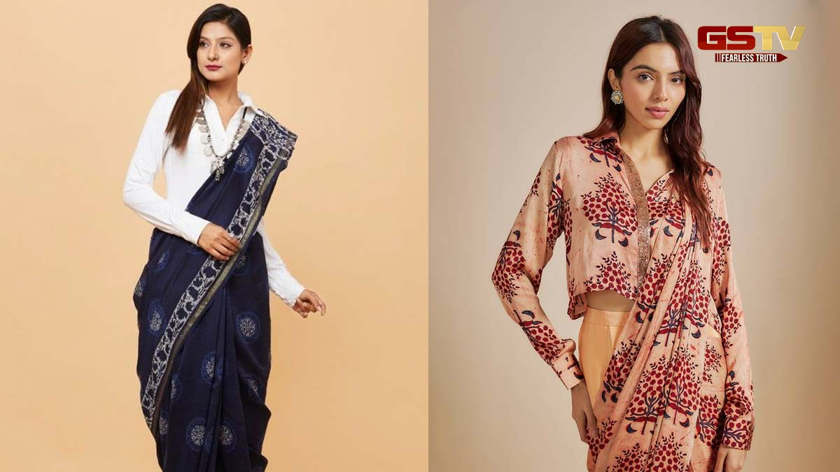Fashion Tips / ટ્રેડિશનલ સાડી અને વેસ્ટર્ન શર્ટનું અનોખું કોમ્બિનેશન, આ રીતે સ્ટાઇલ કરીને મેળવો પરફેક્ટ લુક