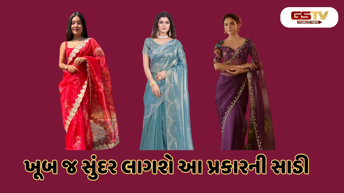 Fashion Tips / ઉનાળાની ઋતુમાં લગ્નમાં ક્લાસી લુક માટે પહેરો Organza Saree, અહીં જુઓ ડિઝાઇન