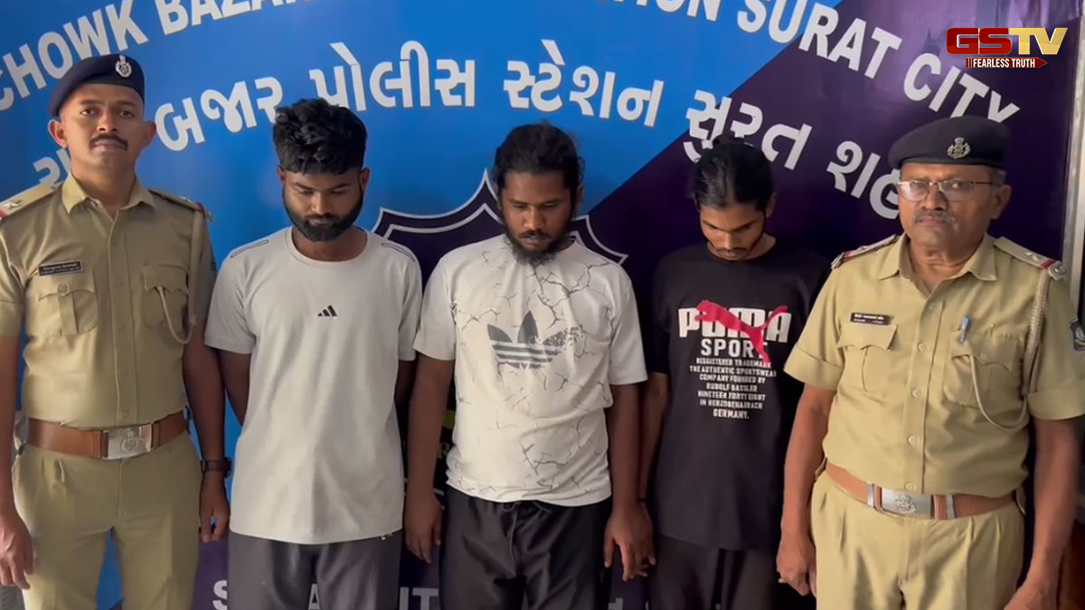 Surat News: ચોક બજાર વિસ્તારમાં છરી બતાવી આતંક મચાવનાર ત્રણ ઝડપાયા