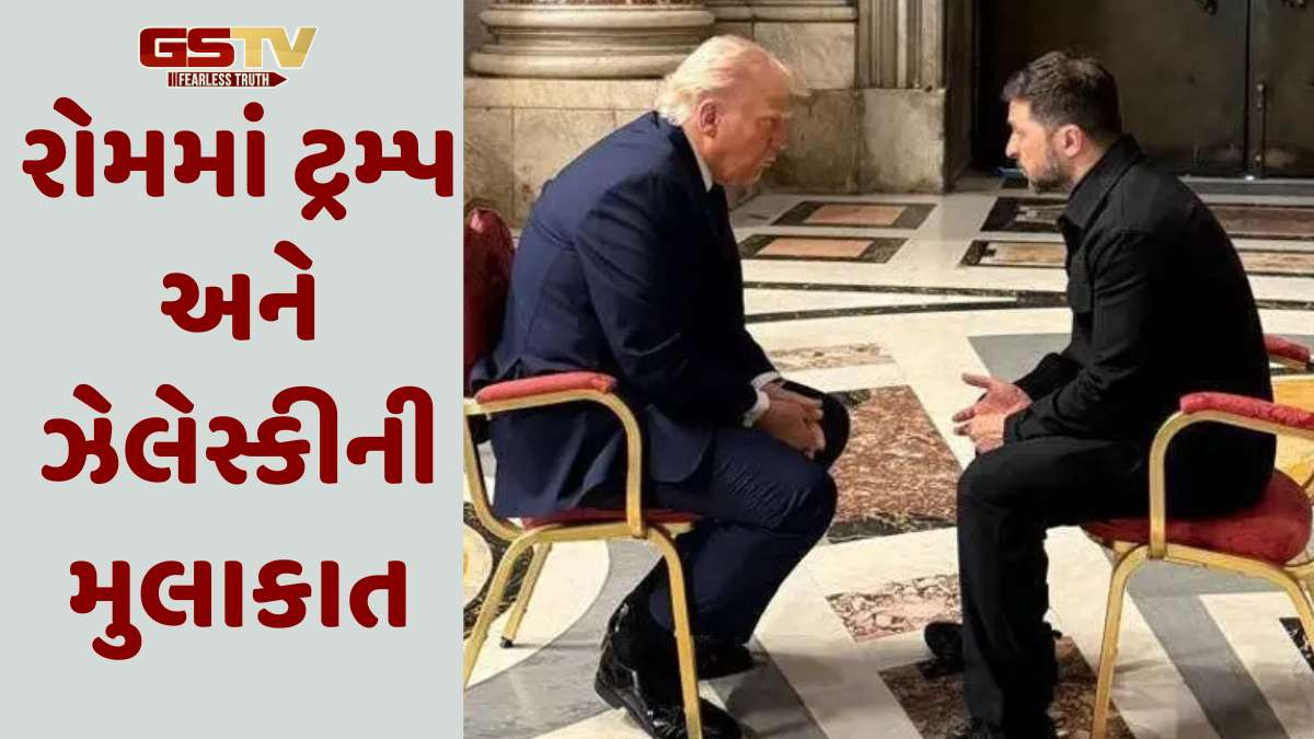 Donald Trump: ઈટાલીના રોમમાં ડોનાલ્ડ ટ્રમ્પ અને ઝેલેન્સ્કીની પ્રથમ મુલાકાત, આવી ચર્ચા થઈ