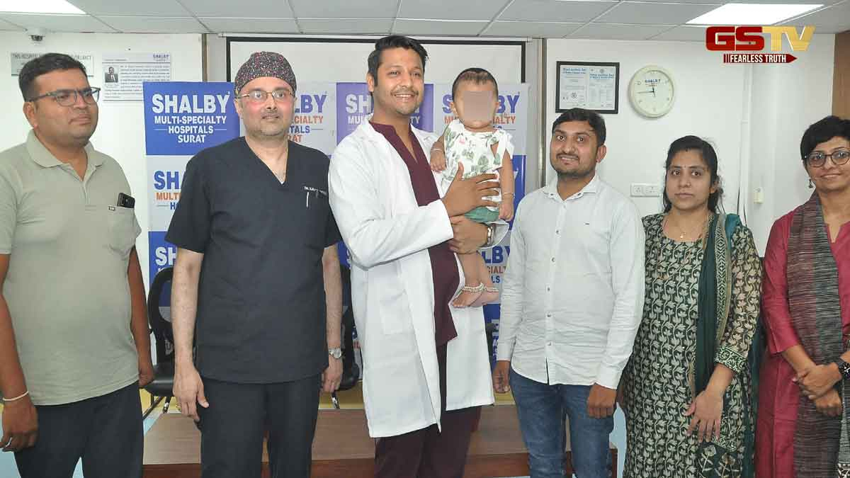 Surat News: રેર ગણાતી કેનોસિનોસ્ટોસિસ રોગની સફળ સર્જરી, અટકી ગયો હતો 11 મહિનાની બાળકીના માથાના વિકાસ