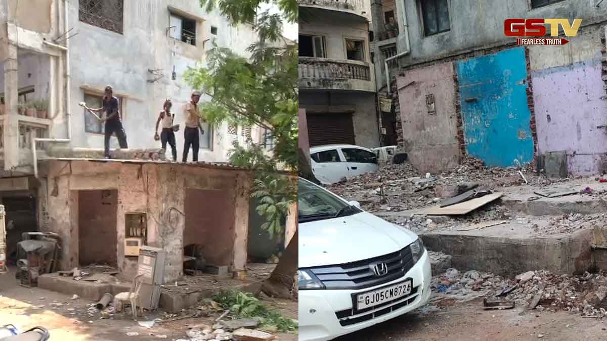 Surat News: માથાભારે ઈસમના ગેરકાયદે બાંધકામ પર ઝીંકાયા હથોડા, પાંચ દુકાનો તોડી પડાઈ