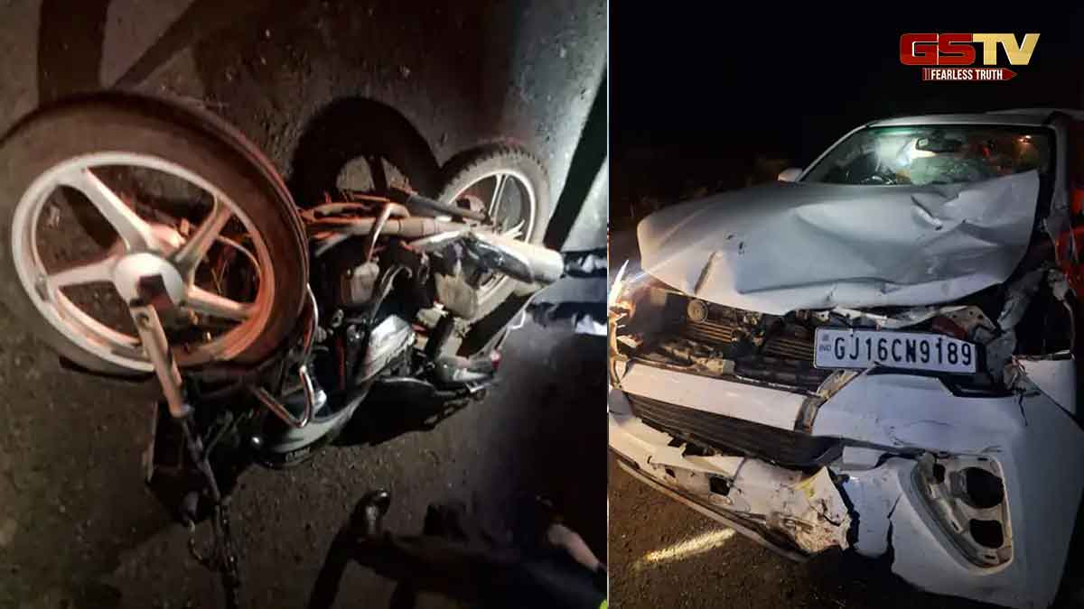Tapi News: વ્યારાના કાટગઢની સીમમાં બાઈક-કાર વચ્ચે અકસ્માત, ડીઝલ લેવા ગયેલા બે શ્રમિકોના મોત