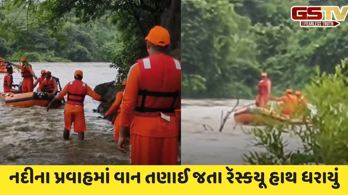 Valsad news: વાઘેલધારા વિસ્તારની ખરેરા નદી પરના પુલ પરથી વાન તણાઈ, ડ્રાયવરની શોધખોળ ચાલુ