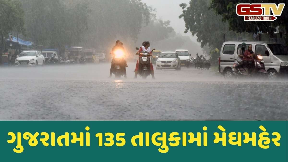 Rain in Gujarat: રાજ્યમાં 12 કલાકમાં 135 તાલુકામાં વરસાદ, સૌથી વધુ આ જિલ્લામાં નોંધાયો, જાણો