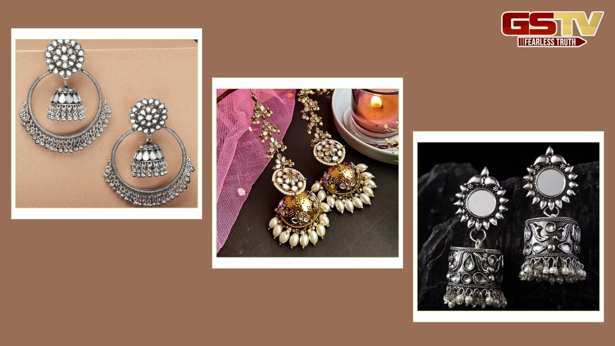 Jhumka designs / પટિયાલા સલવાર-સૂટ સાથે સ્ટાઇલ કરો આ મિરર વર્ક ઝુમકા, લુકમાં લગાવશે ચાર ચાંદ