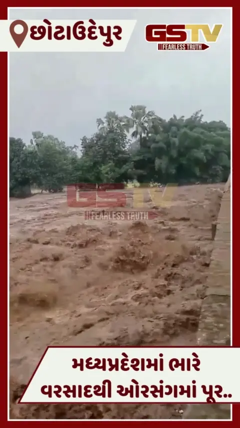 VIDEO: Chhotaudepurમાં વગર વરસાદે ઓરસંગ નદી બની ગાંડીતૂર, મધ્યપ્રદેશમાં ધોધમાર વરસાદથી ધોડાપૂર
