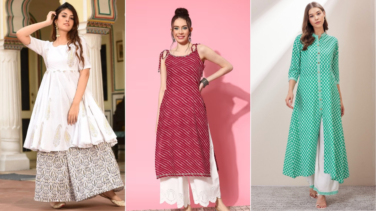 Kurti Designs / ફેસ્ટિવલ સિઝનમાં સ્ટાઇલિશ દેખાવા માંગો છો? તો પ્લાઝો સાથે પહેરો આ પ્રકારની કુર્તી