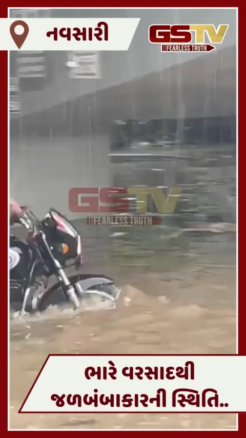 VIDEO: Navsariમાં 4 કલાકમાં દોઢ ઈંચ વરસાદથી જળબંબાકાર, રેલવે ગરનાળામાં પાણી ભરાતા લોકોને હાલાકી