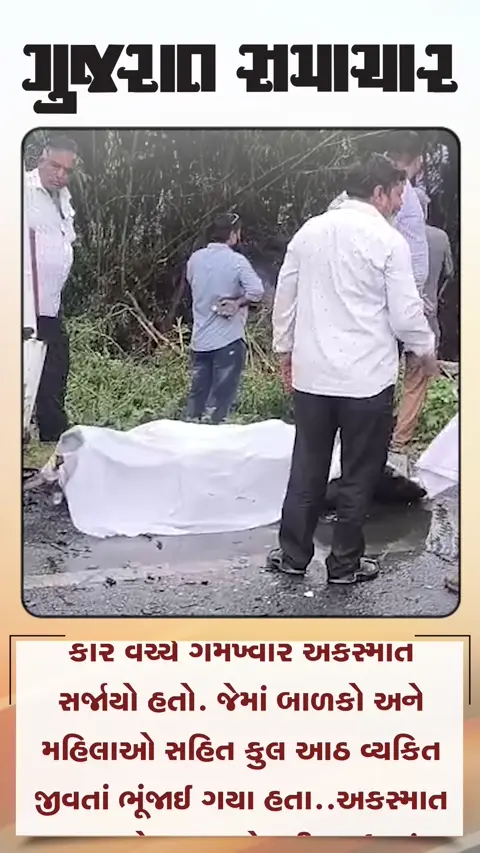 ગમખ્વાર અકસ્માત, 8 લોકો જીવતા ભૂંજાયા
