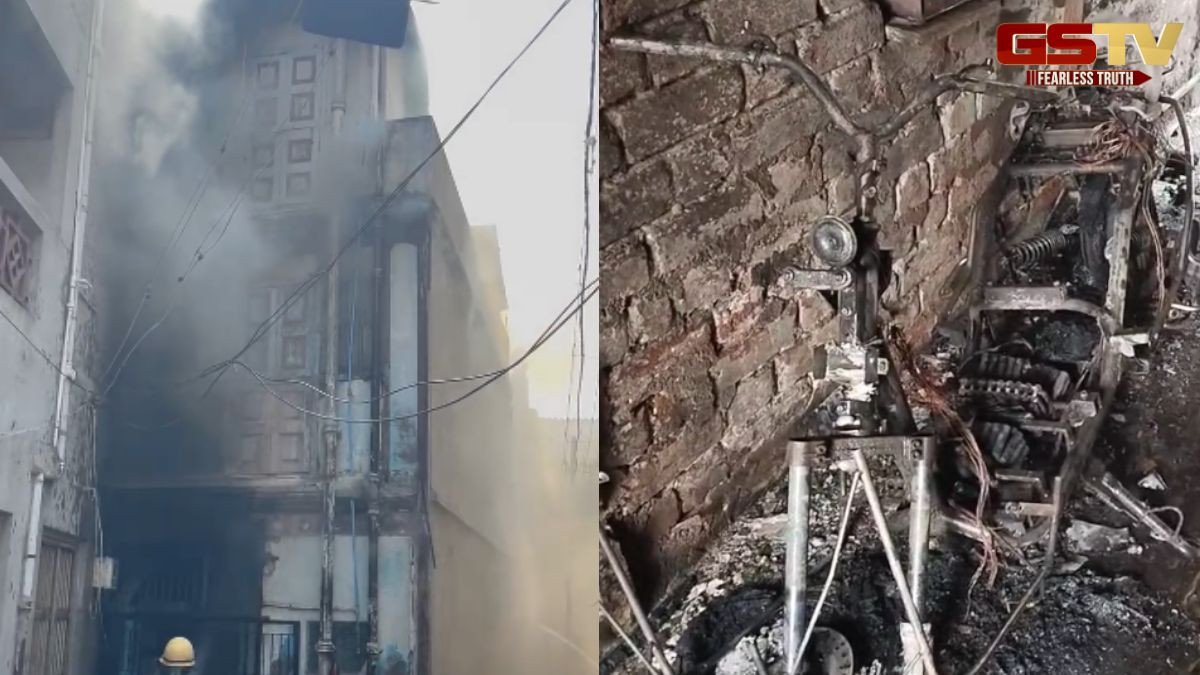 Bhavnagar news: ઈ-બાઇકને કારણે મકાનમાં લાગી આગ, ઘરવખરી બળીને ખાક