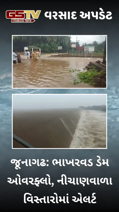 VIDEO: માળિયા હાટીનામાં ભારે વરસાદથી જનજીવન ખોરવાયું, ભાખરવડ ડેમ ઓવરફ્લો થતાં અનેક ગામોને એલર્ટ