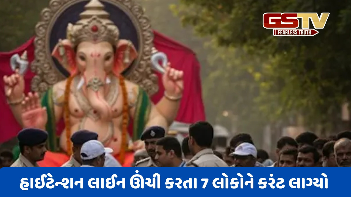 Navsari news: જલાલપોરમાં ગણેશ મૂર્તિ લાવતી વખતે વીજલાઈનને અડતાં 7 લોકોને કરંટ લાગ્યો, 2ના મોત