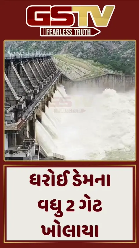 મહેસાણા: ધરોઈ ડેમના વધુ 2 ગેટ ખોલાયા, 83.49% પાણીનો જથ્થો થયો જમા