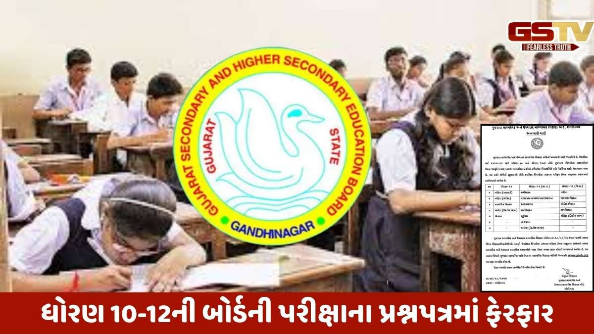Gandhinagar news: ગુજરાતમાં ધો.10 અને 12ની બોર્ડની પરીક્ષાની પેપર સ્ટાઈલમાં મોટા બદલાવ, જુઓ શું ફેરફાર કરાયા?