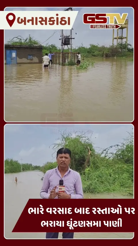 Video: બનાસકાંઠામાં ભારે વરસાદ બાદ પૂર જેવી સ્થિતિ, તંત્ર દ્વારા રાહત-બચાવ કામગીરી પૂરજોશમાં