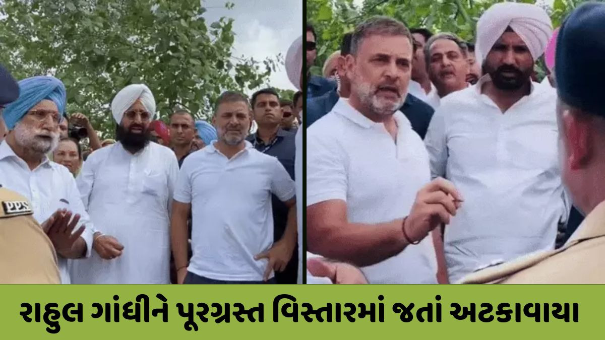 પંજાબના પૂરગ્રસ્તોને મળવા જતાં પોલીસે રાહુલ ગાંધીને રોક્યા, થયો આ વિવાદ