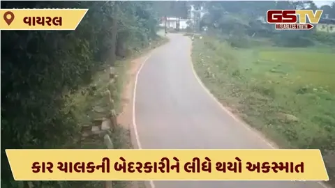 VIDEO : કાર ચાલકે કાબુ ગુમાવતા થયો ભયંકર અકસ્માત, ગાડી પલટીને તળાવમાં ખાબકી