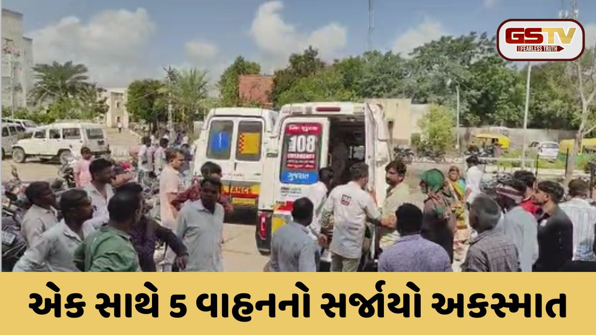 Patan: રાધનપુર-કંડલા હાઈવે પર ગમખ્વાર અકસ્માત, પાંચ વાહનો અથડાયા; 5નાં મોત
