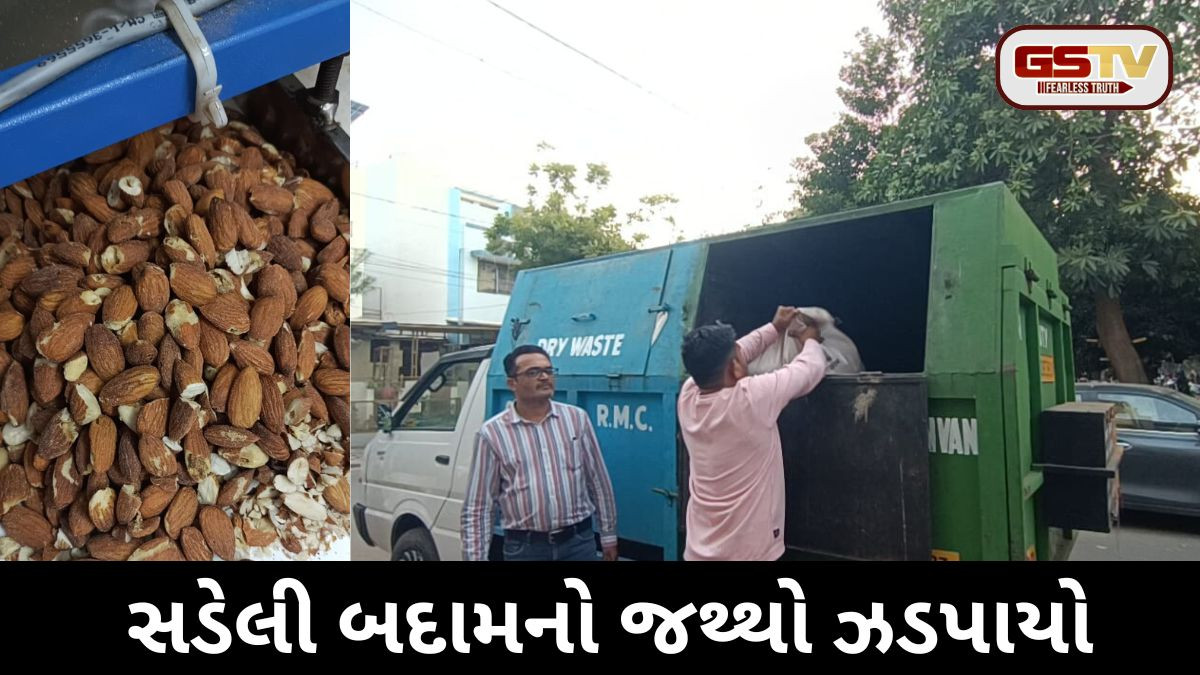 દિવાળી પૂર્વે Rajkot માં ફૂડ વિભાગના દરોડા: 350 કિલો સડેલી બદામનો જથ્થો ઝડપાયો, વેપારીને નોટિસ