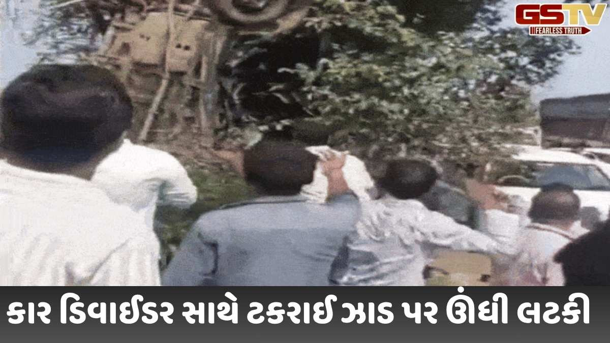 Vadodara news: વડોદરાના જરોદ પાસે કારને વિચિત્ર અકસ્માત નડ્યો, 1નું મોત, 4 ઈજાગ્રસ્ત