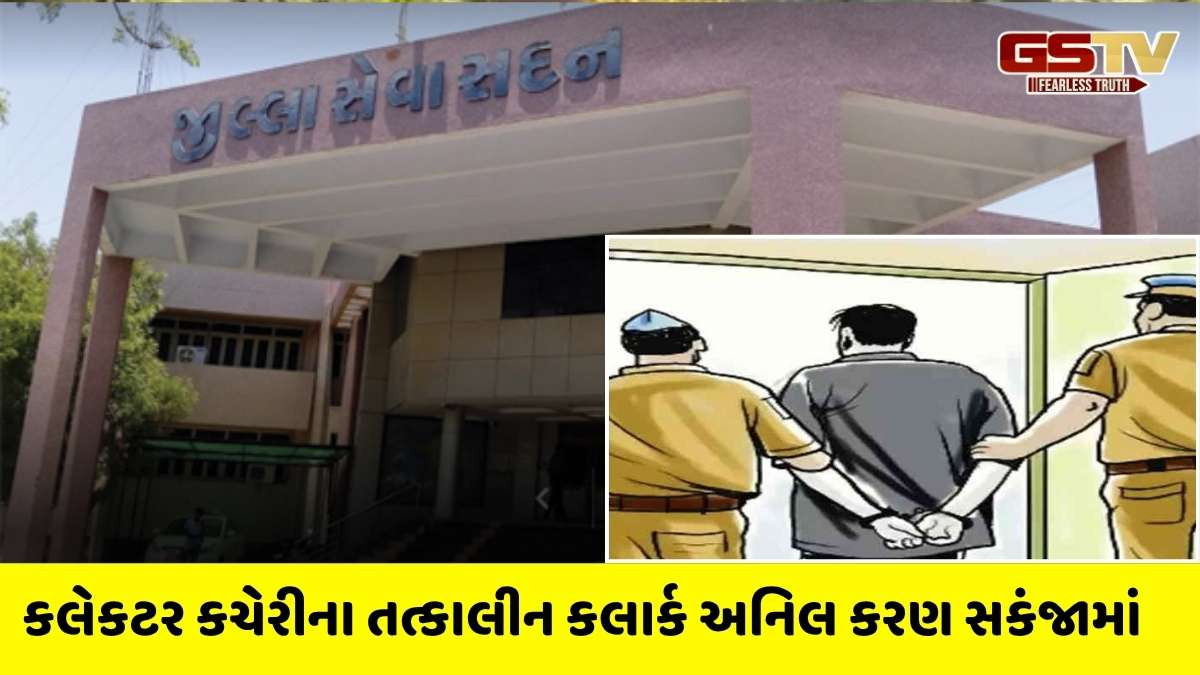 Kutch news: જમીન માપણી વધારાનો બનાવટી આદેશ બનાવનાર કલેકટર કચેરીનો કલાર્ક ઝડપાયો