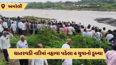 VIDEO: કમોસમી વરસાદમાં અમરેલીના ધારેશ્વરની ધાતરવડી નદીમાં નહાવા પડેલા 4 યુવાનો ડૂબ્યા