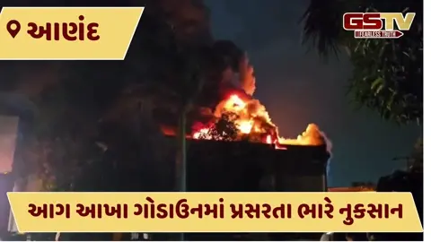 VIDEO: આણંદના લાંભવેલમાં ખાનગી કંપનીના ગોડાઉનમાં ભીષણ આગનો બનાવ