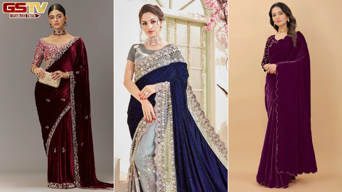 Velvet Saree / વિન્ટર વેડિંગમાં પહેરો આ પ્રકારની વેલ્વેટ સાડી, સૌથી અલગ લાગશે તમારો લુક