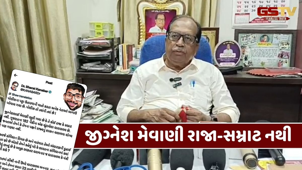 Amreli news: પોલીસના પટ્ટા ઉતારવાની વાતો કરનારા અનેક નેતાઓ ખોવાઈ ગયા, ભાજપ નેતા કાનાબારના મેવાણી પર પ્રહાર