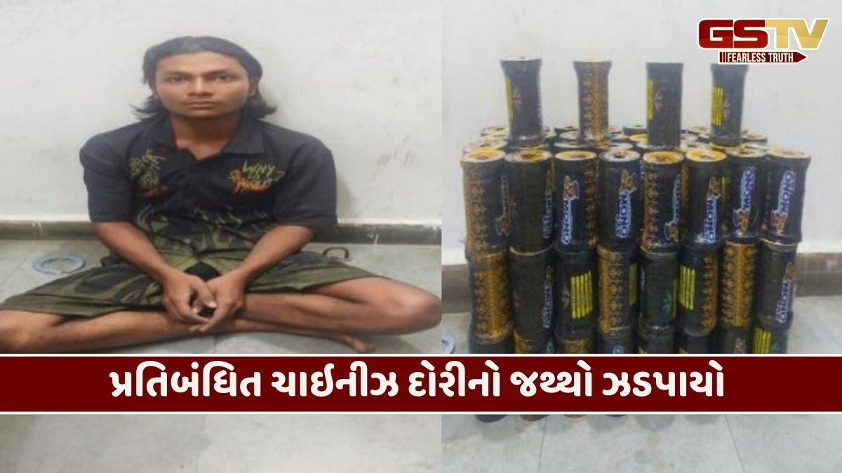 Rajkot/ ઉત્તરાયણ પૂર્વે પ્રતિબંધિત ચાઇનીઝ દોરીનું ગેરકાયદેસર વેચાણ ઝડપાયું: 123 ફીરકી જપ્ત