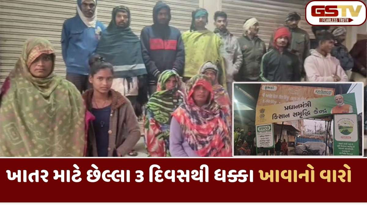 Chhotaudepur news: છોટાઉદેપુરમાં ખાતરની તીવ્ર તંગી, હાડ થીજવતી ઠંડીમાં અડધી રાતથી લાઈનોમાં ઉભા રહેવા ખેડૂતો મજબૂર