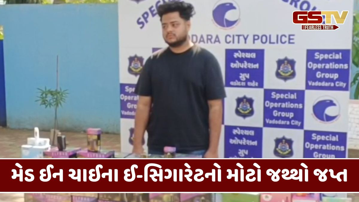 Vadodara: SOGની મોટી કાર્યવાહી, પ્રતિબંધિત ઈ-સિગારેટના જથ્થા સાથે યુવક ઝડપાયો