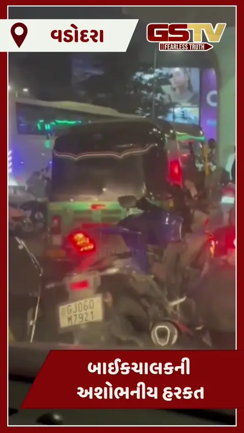 Vadodara: ટ્રાફિક સિગ્નલ પર બાઈક મૂકી યુવકે રસ્તા વચ્ચે કર્યું ટોયલેટ, Video વાયરલ