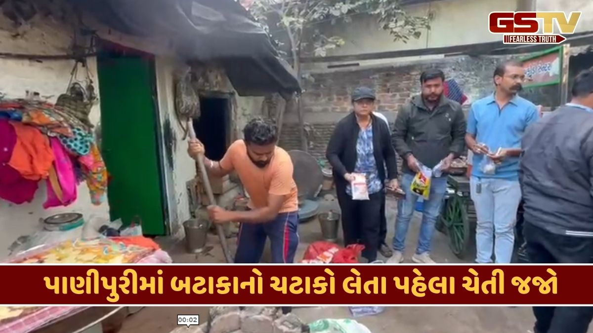 Patan news: પશુઓના વાડામાંથી પાણીપુરી બનાવવાની સામગ્રી પકડાઈ, 500 કિલો સડેલા બટાકા જપ્ત