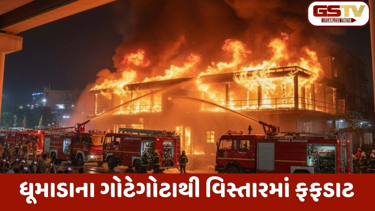Ahmedabad news:  મેમ્કોના અંબિકા એસ્ટેટમાં ભીષણ આગ, લાકડાની ફેક્ટરીમાં 2 લોકો ફસાયા હોવાની આશંકા