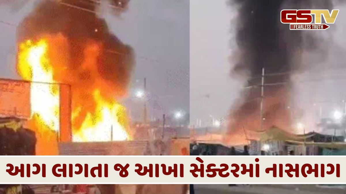 ઉત્તરપ્રદેશ: પ્રયાગરાજના માઘ મેળામાં લાગી ભયાનક આગ, 5 કિમી દૂરથી પણ દેખાયો ધુમાડો