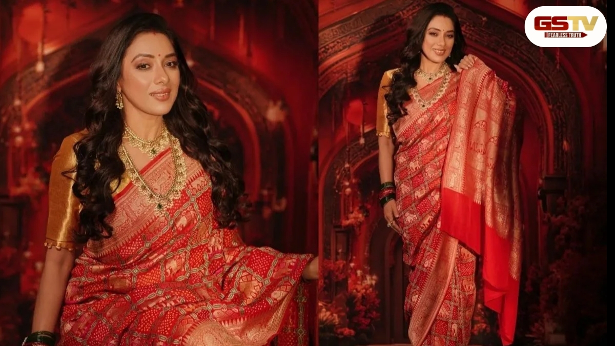 Fashion Tips:  લાલ સાડીમાં રૂપાલી ગાંગુલીની શાહી શૈલી, ચાહકોએ કહ્યું - પરંપરાગત સુંદરતા!