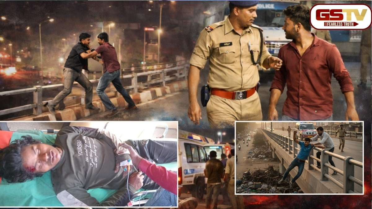 Ahmedabad news: બાવળા બ્રિજ પર 2 યુવકો બાખડ્યા, એક યુવક નીચે પટકાતા ચકચાર, એકની અટકાયત