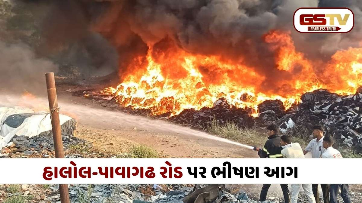 Panchmahal news: ગોપીપુરા રોડ પર સ્ક્રેપના ગોડાઉનમાં વિકરાળ આગ, MG મોટર્સ સહિતના ફાયર ફાઈટરની મદદ લેવાઈ