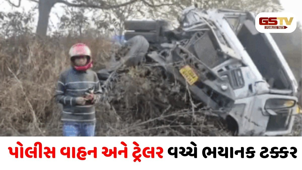 ઓડિશામાં કાળજું કંપાવી દેતી દુર્ઘટના: ટ્રેલરે પોલીસ વાહનને કચડ્યું, 5 જવાનો શહીદ, 3 ગંભીર