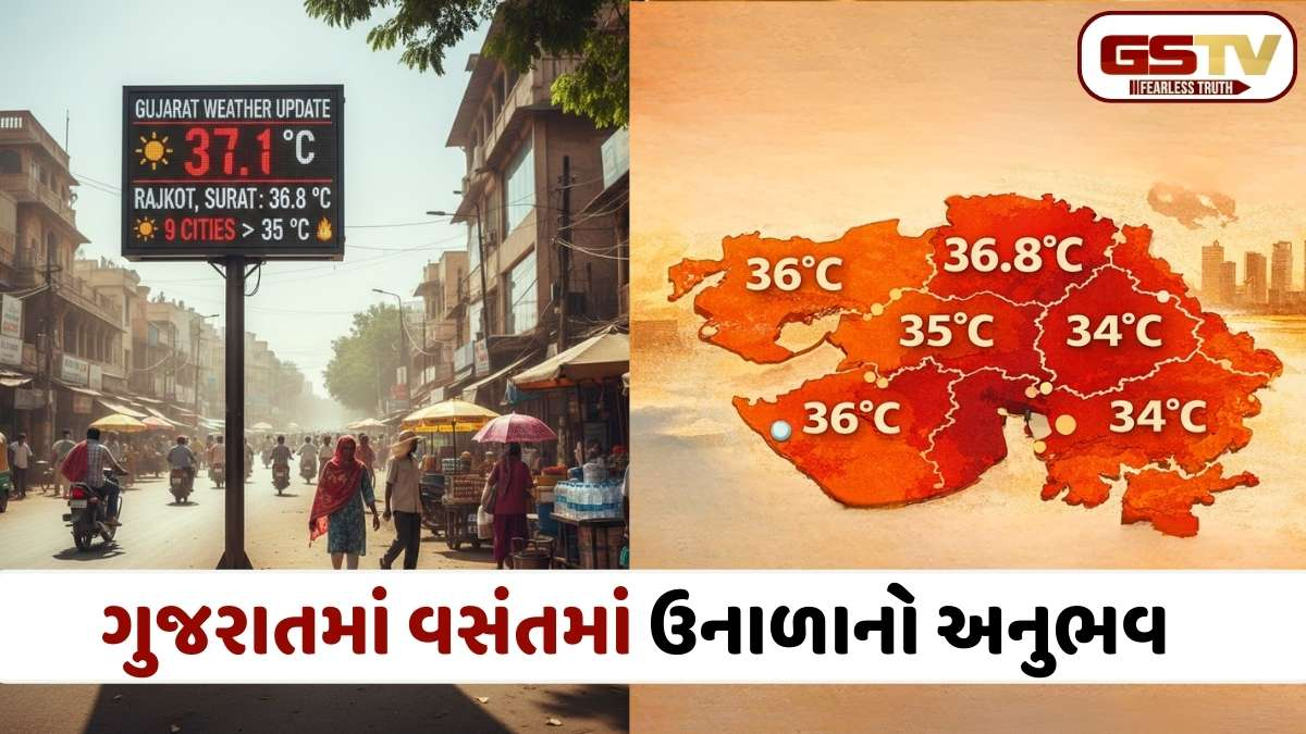 ગુજરાતમાં ગરમીનો પ્રકોપ શરૂ: રાજકોટ અને સુરતમાં તાપમાન 37 ડિગ્રીની નજીક, જાણો હવામાન વિભાગની આગાહી