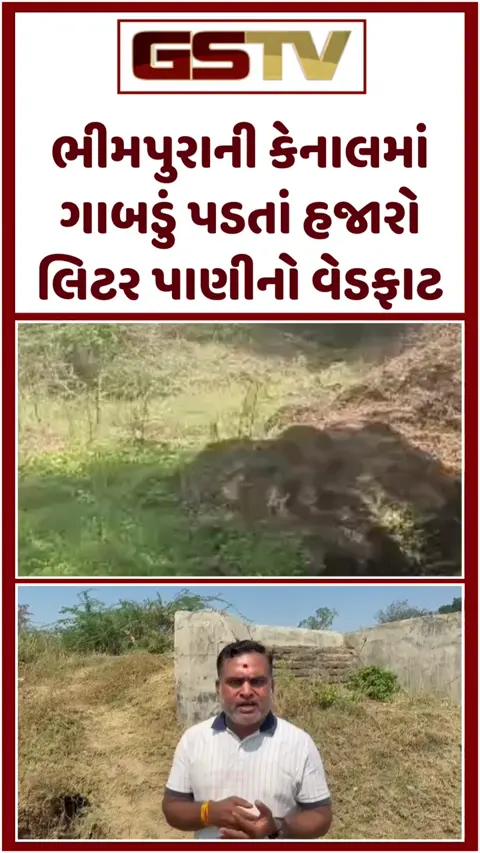 Bharuch: ભીમપુરાની કેનાલમાં ગાબડું પડતાં હજારો લિટર પાણીનો વેડફાટ