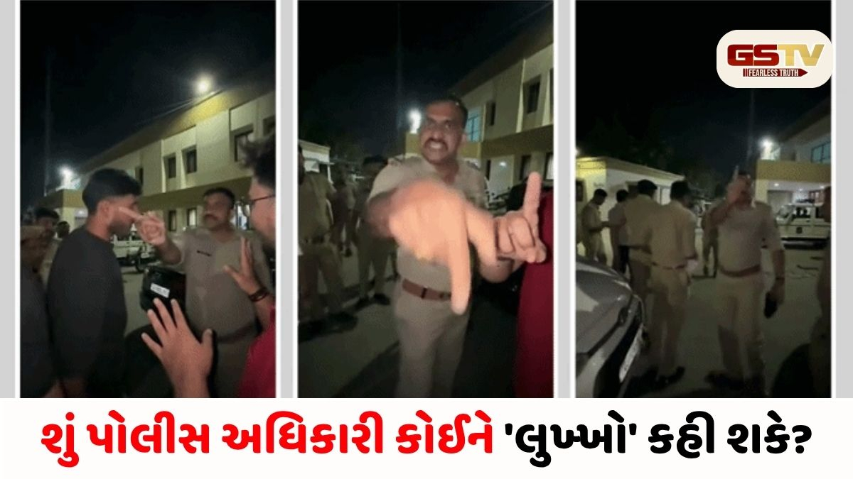 Video/ Ahmedabad:  'અહીં મારું ચાલશે, નીકળ લુખ્ખા', કહી ગાડીના બોનેટ પર બેઠેલા યુવકને PSI એ ધમકાવ્યો